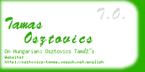 tamas osztovics business card